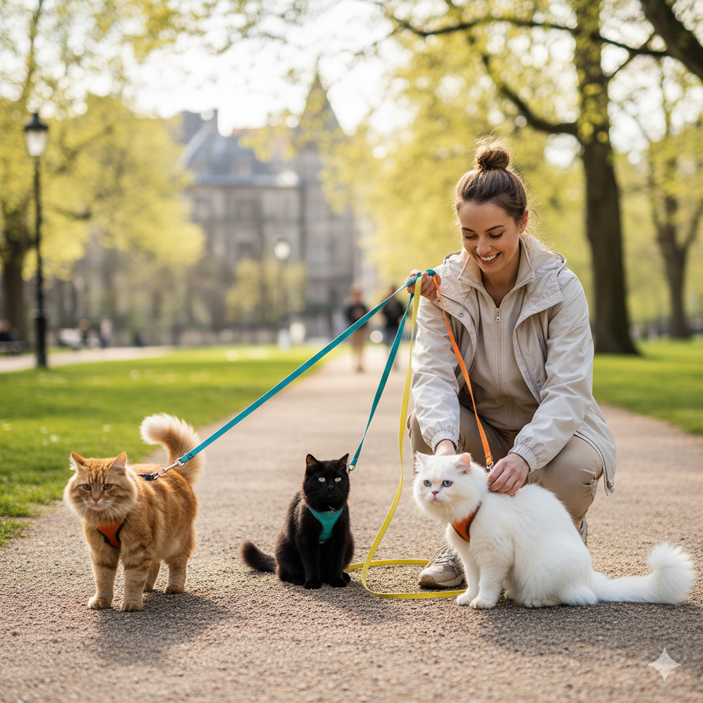 guida al guinzaglio per gatti