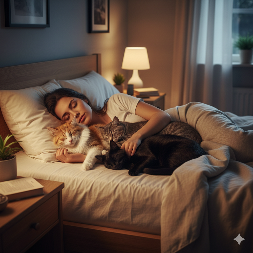 Dormire tutte le notti con il proprio gatto