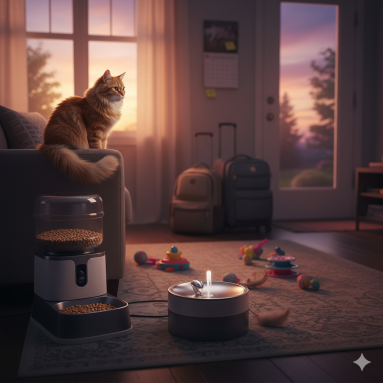 Lasciare da solo il gatto a casa per un weekend